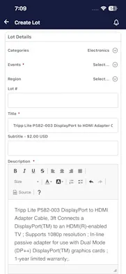 Populated Product Details