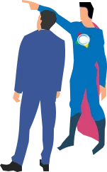 Client as superhero