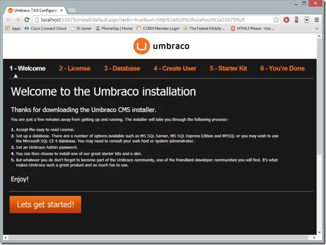 Umbraco 7 Installation