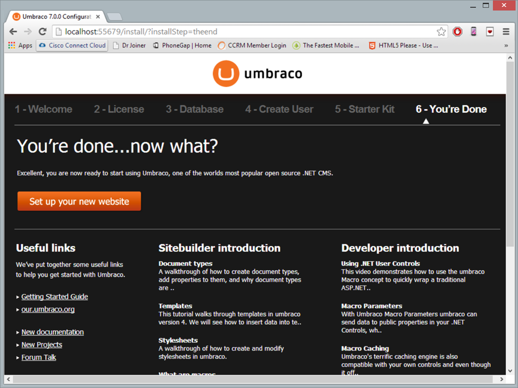 How to install umbraco starter kits