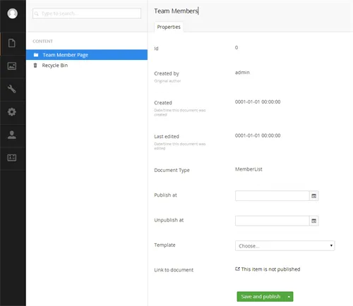 Save content 'Team Members'