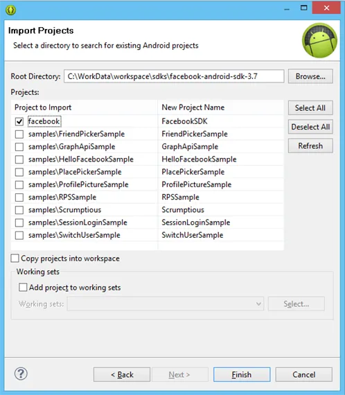Import Facebook SDK