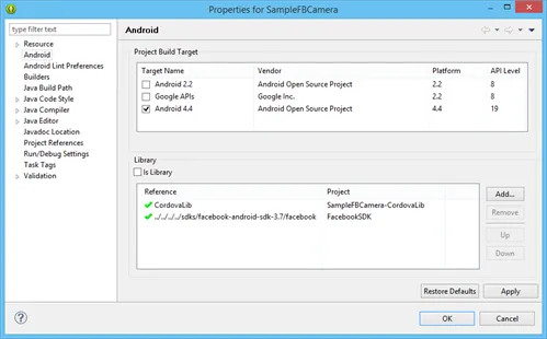 Add Facebook Library