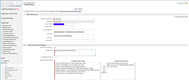 Salesforce > Consumer Secret and Consumer Key
